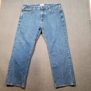 Orvis Five Pocket Jeans Mens 40x30 Blue Medium Wash Straight Leg Stretch‎ Denim